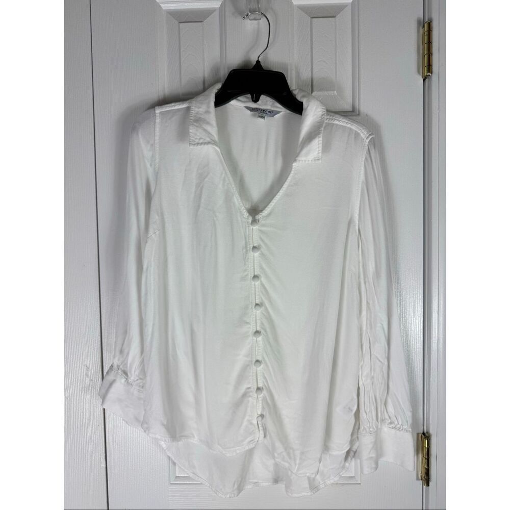 Liverpool Women’s White Button Front Blouse Size M